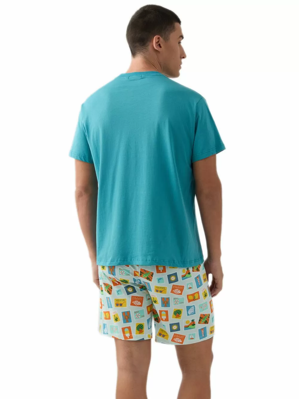 Ανδρική Πυτζάμα MINERVA Carte Postale - 100% Βαμβακερή - Family