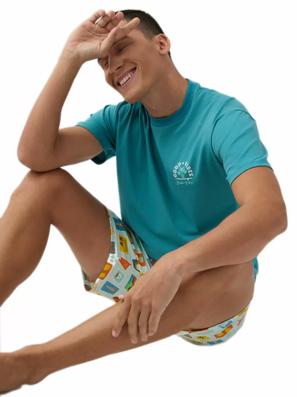 Ανδρική Πυτζάμα MINERVA Carte Postale - 100% Βαμβακερή - Family