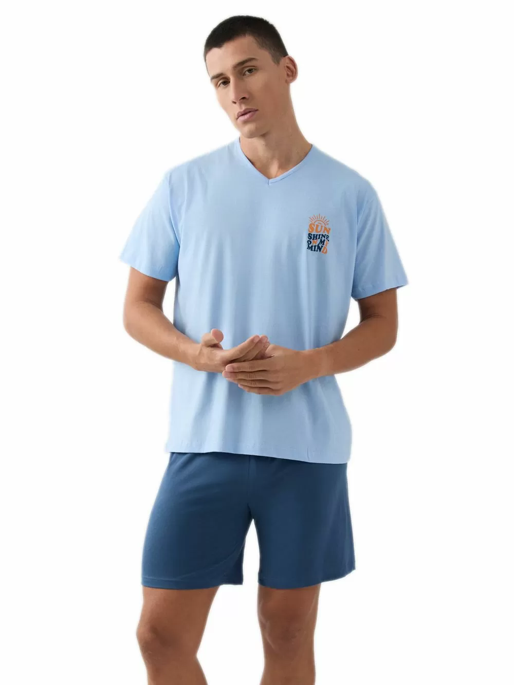 Ανδρική Πυτζάμα MINERVA Sunshine - 100% Βαμβακερή