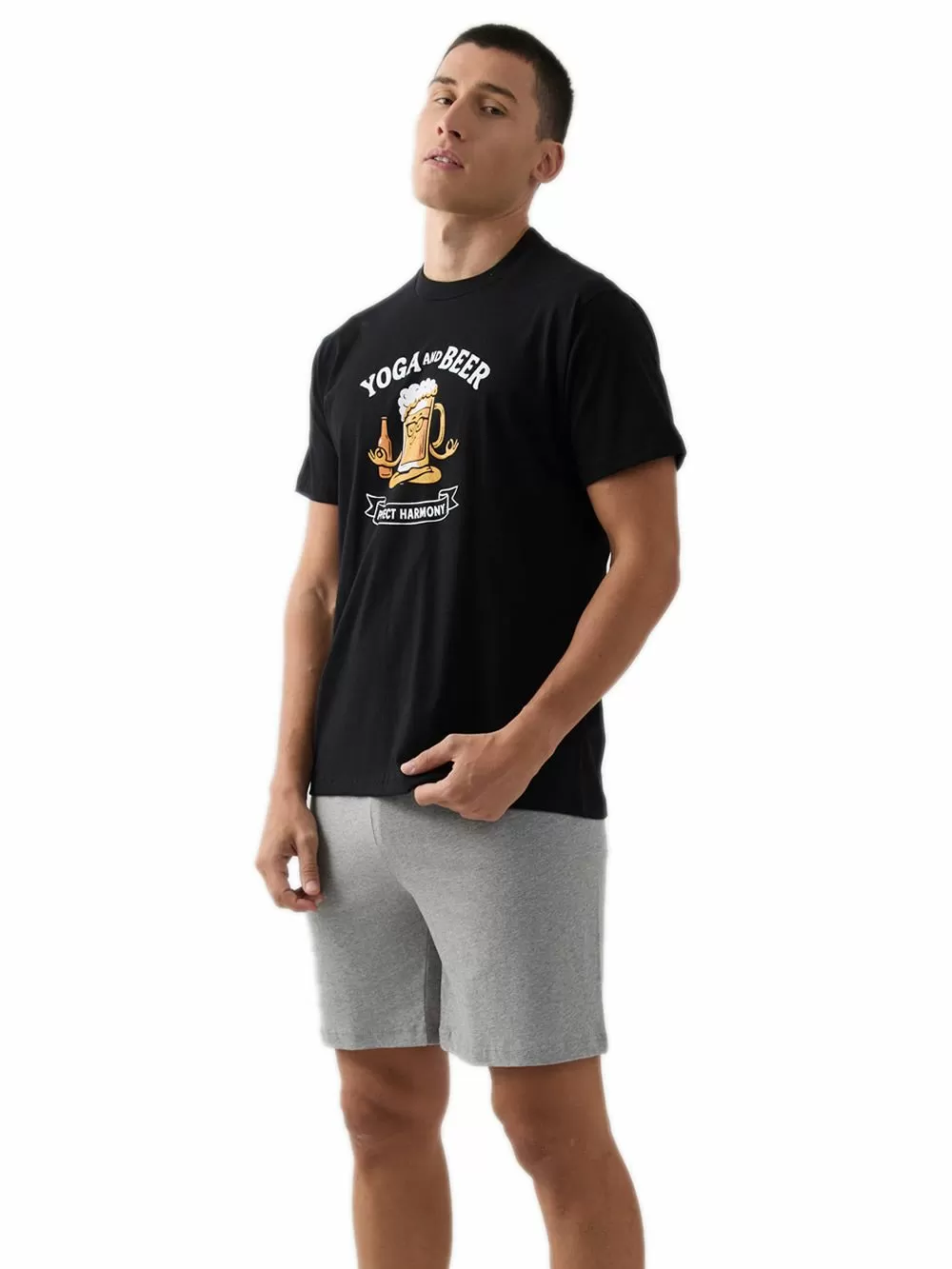 Ανδρική Πυτζάμα MINERVA Yoga & Beer - 100% Βαμβακερή