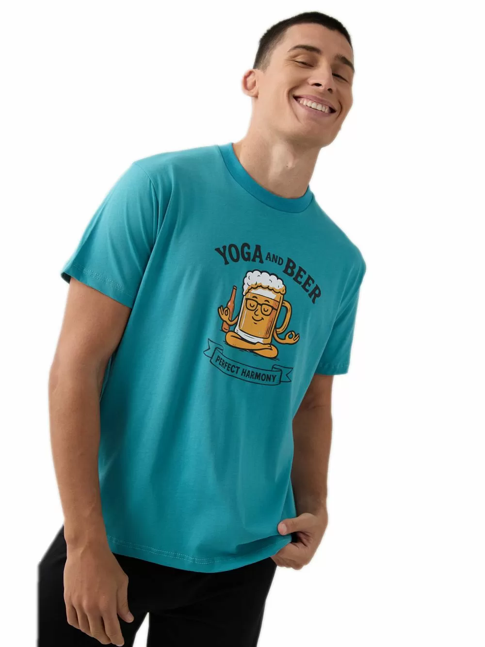 Ανδρική Πυτζάμα MINERVA Yoga & Beer - 100% Βαμβακερή