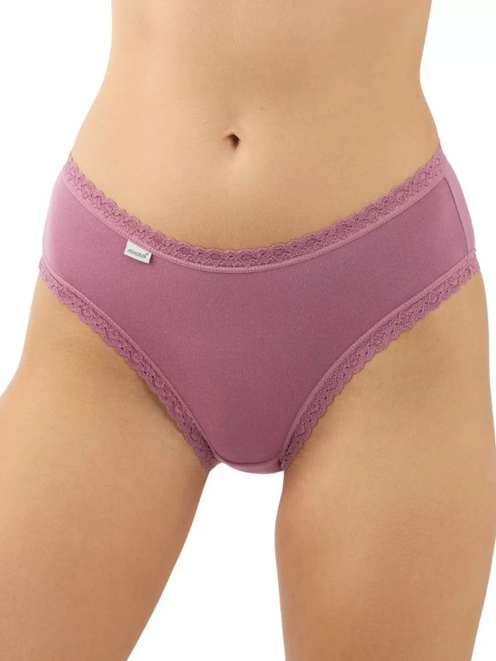 MINERVA Σλιπ Cotton Touch Κανονικό 303 - Απαλό Βαμβάκι & Δαντέλα - 3 Τεμάχια