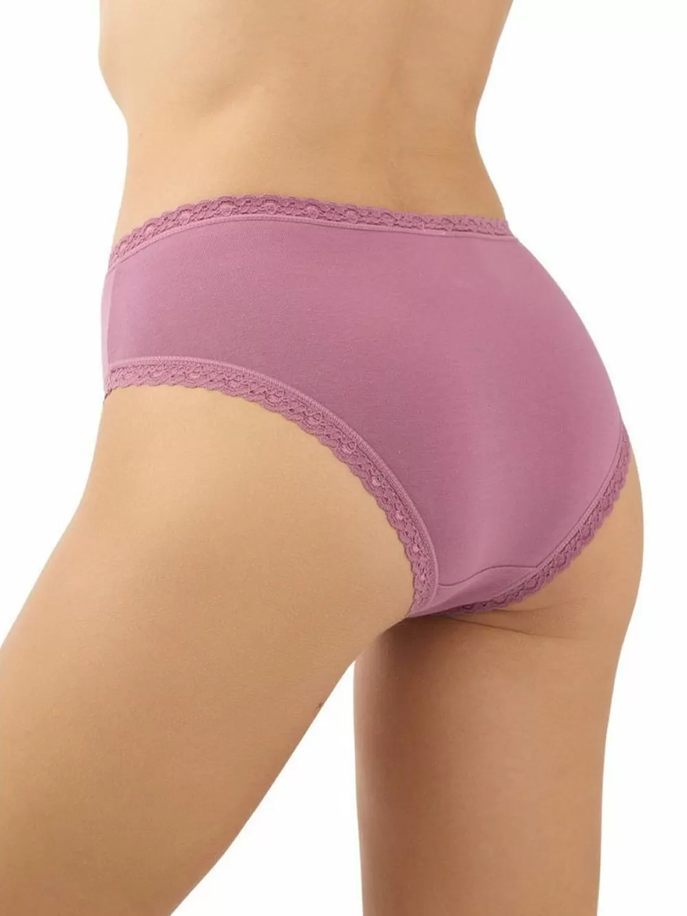 MINERVA Σλιπ Cotton Touch Κανονικό 303 - Απαλό Βαμβάκι & Δαντέλα - 3 Τεμάχια