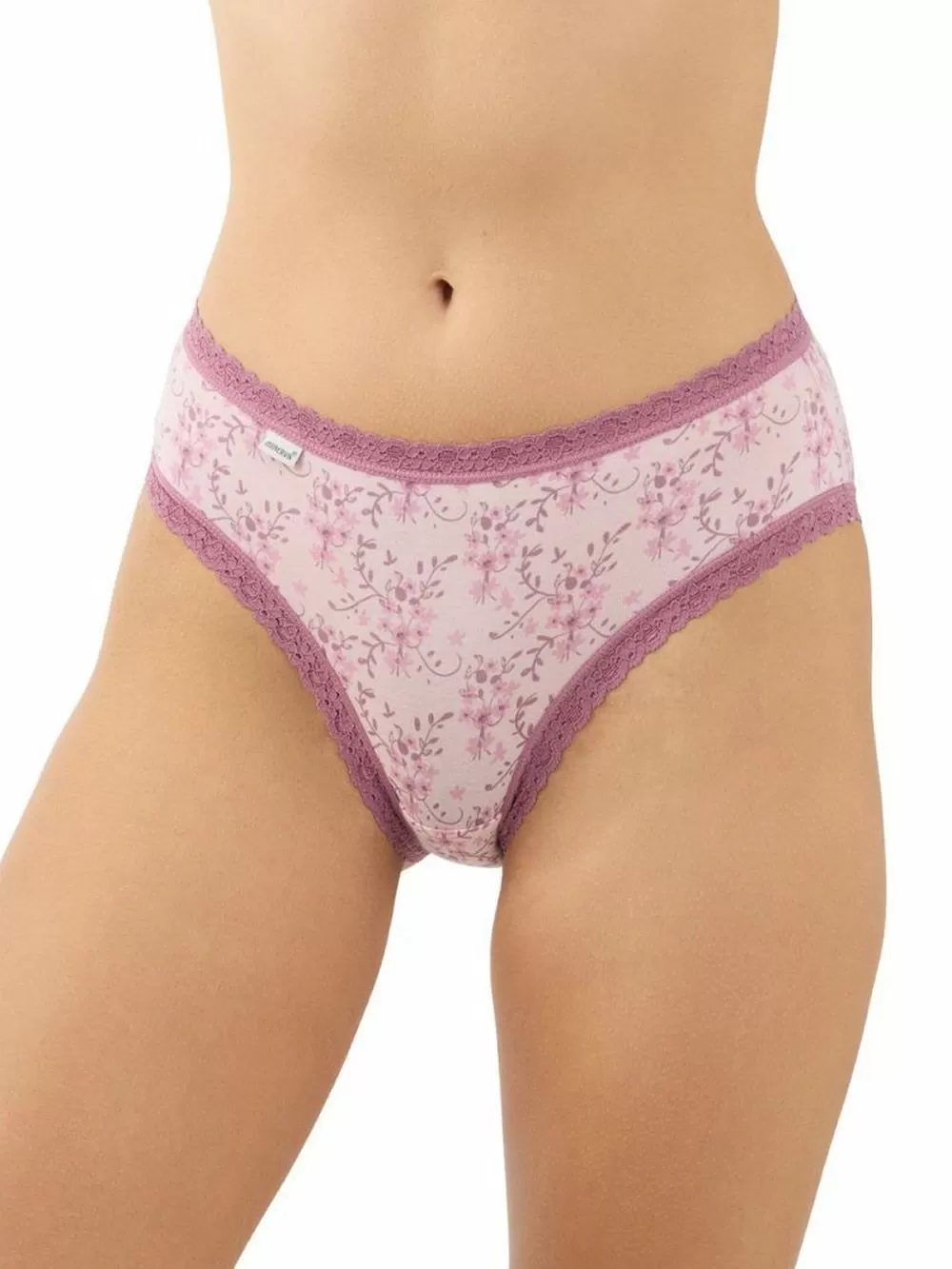 MINERVA Σλιπ Cotton Touch Κανονικό 303 - Απαλό Βαμβάκι & Δαντέλα - 3 Τεμάχια