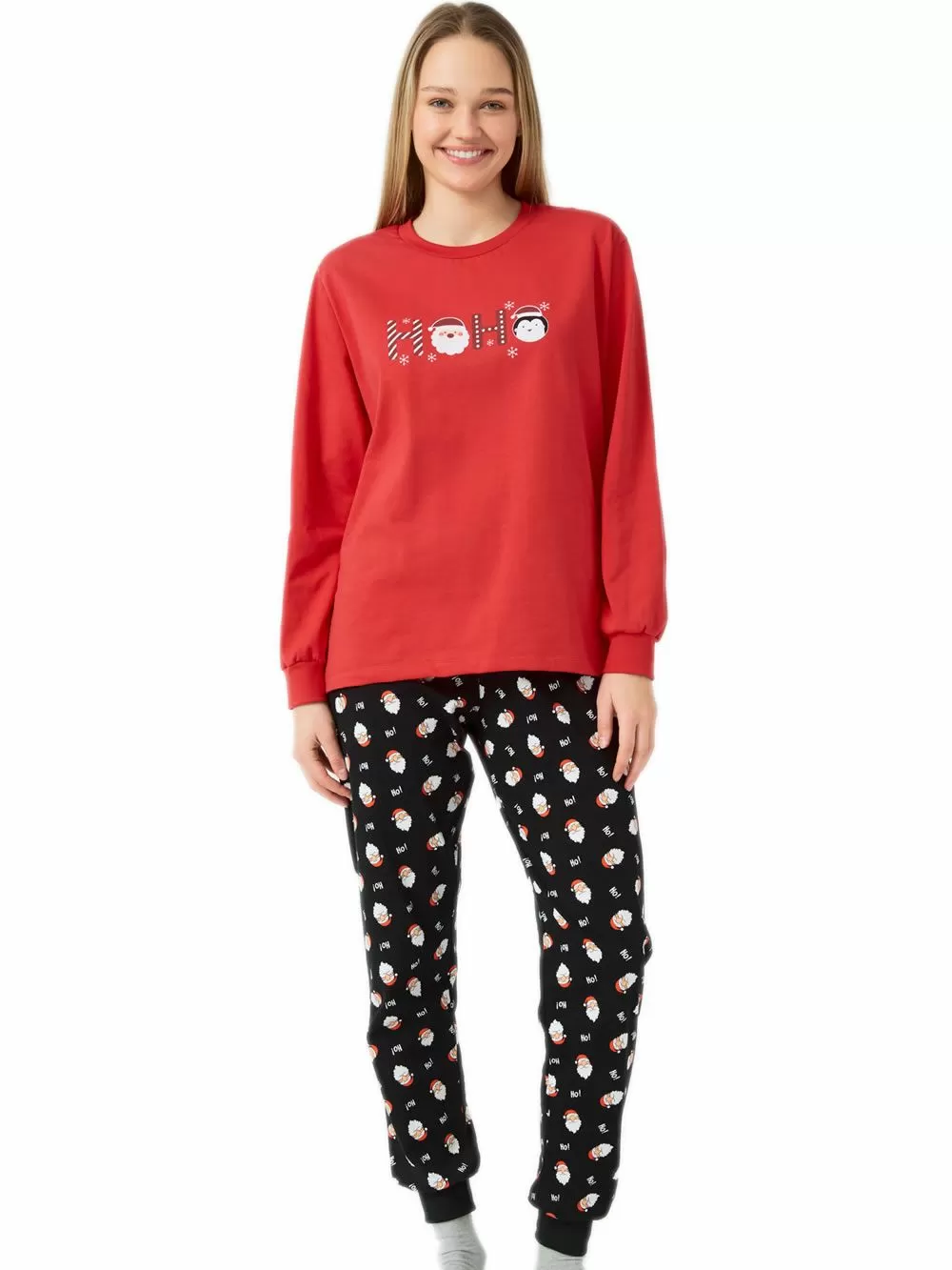 Πυτζάμα Unisex MINERVA X-Mas HoHo - 100% Βαμβάκι Interlock 