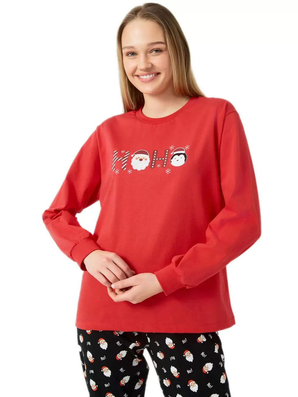 Πυτζάμα Unisex MINERVA X-Mas HoHo - 100% Βαμβάκι Interlock 