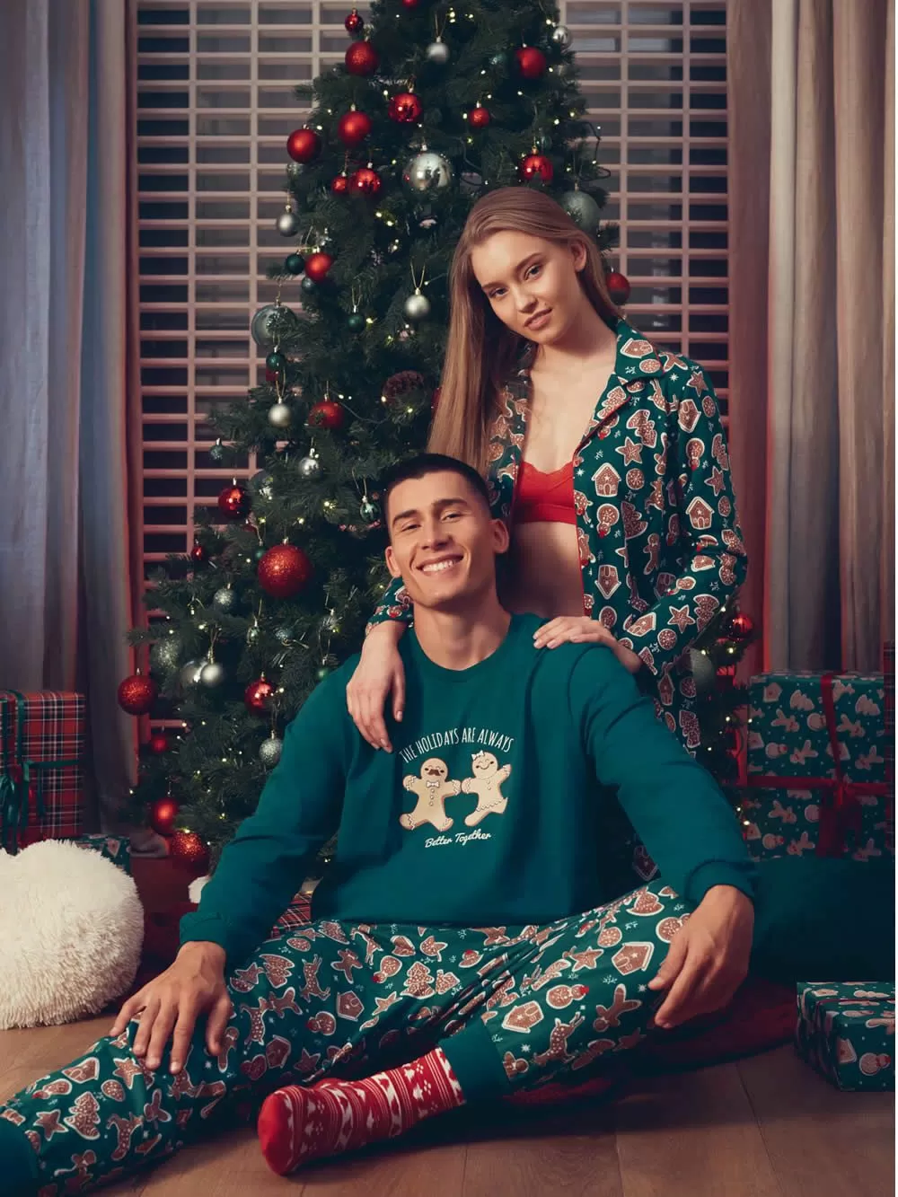 Πυτζάμα Unisex MINERVA Xmas Biscuit - 100% Βαμβάκι Interlock 