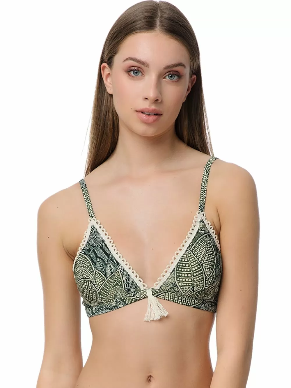 Μαγιό MINERVA Μπικίνι Τρίγωνο - Αφαιρούμενη Ενίσχυση - Πλεχτό Σχέδιο