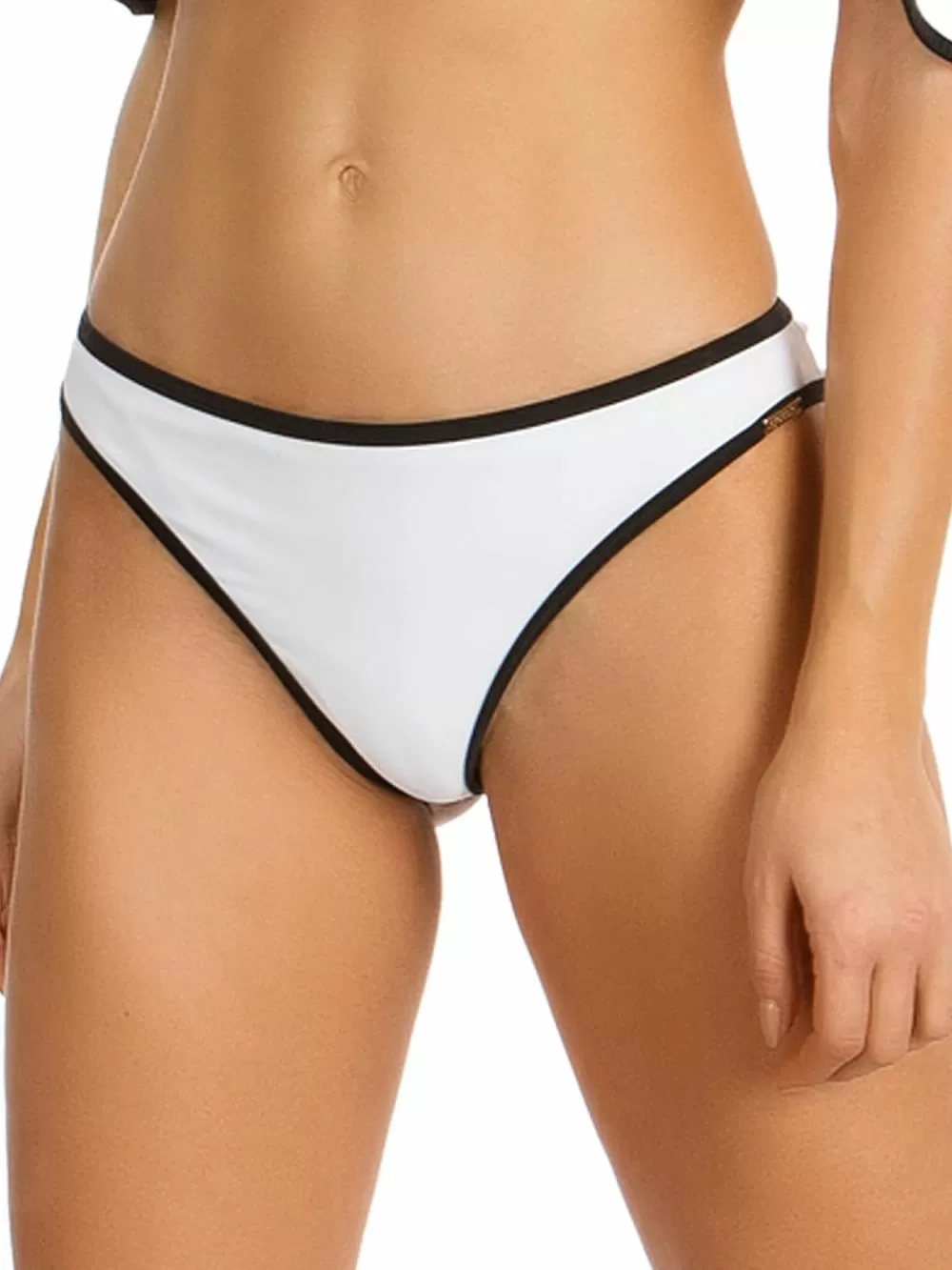 Set Μαγιό GOSSIP Black & White - Τοπ & Brazilian Bikini - Βολάν - Καλοκαίρι 2019