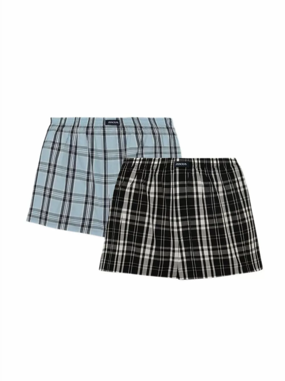 Ανδρικό Μπόξερ MINERVA Ποπλίνα Καρό 063 - 100% Αγνό Βαμβάκι - Πακέτο με 2