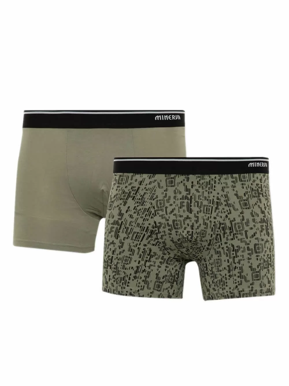 Ανδρικό Μπόξερ MINERVA Digi Camo - Ελαστικό Βαμβάκι - Πακέτο με 2 