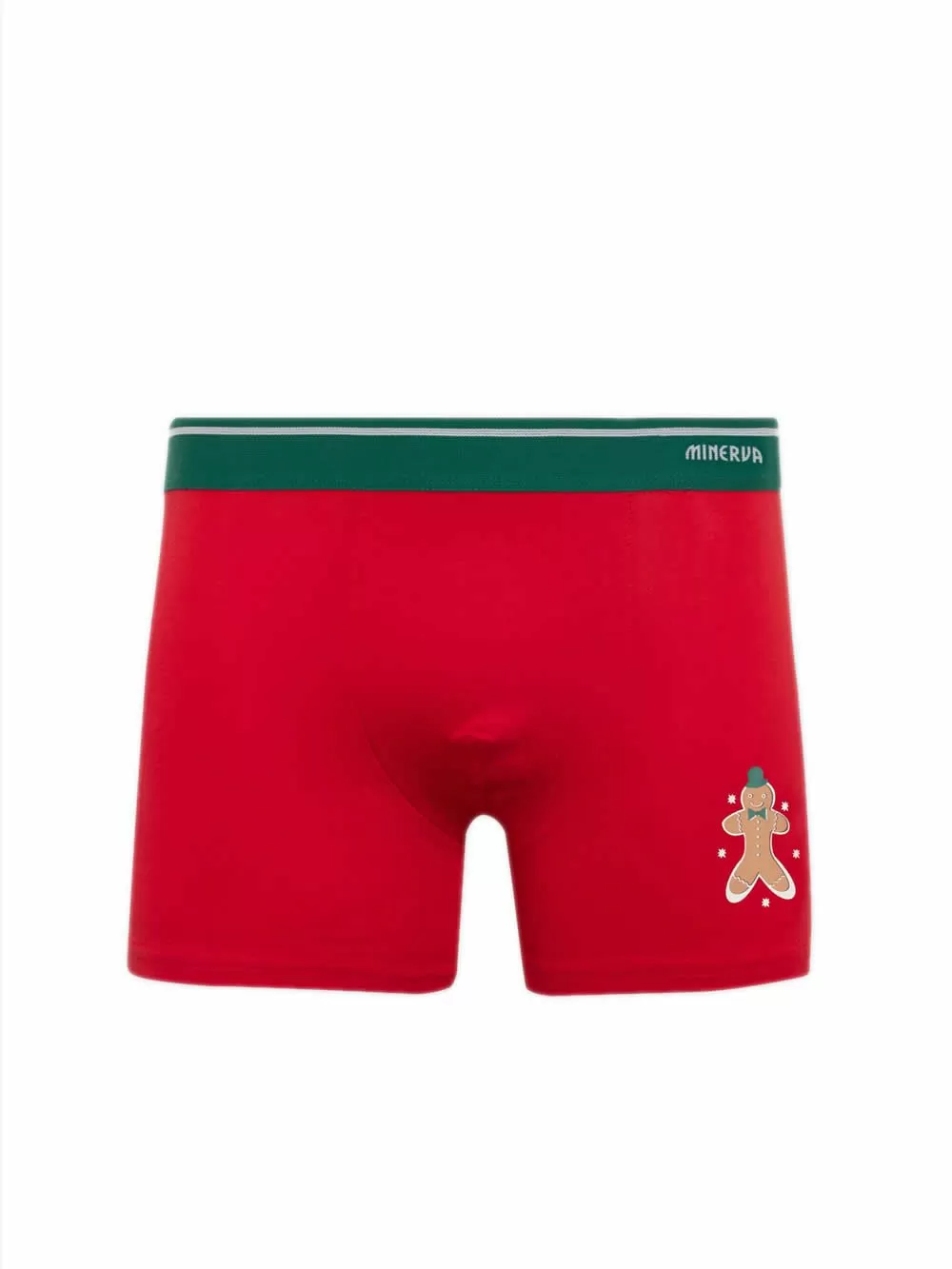 Ανδρικό Μπόξερ MINERVA Xmas Biscuit - Ελαστικό Βαμβάκι - Πακέτο με 2 