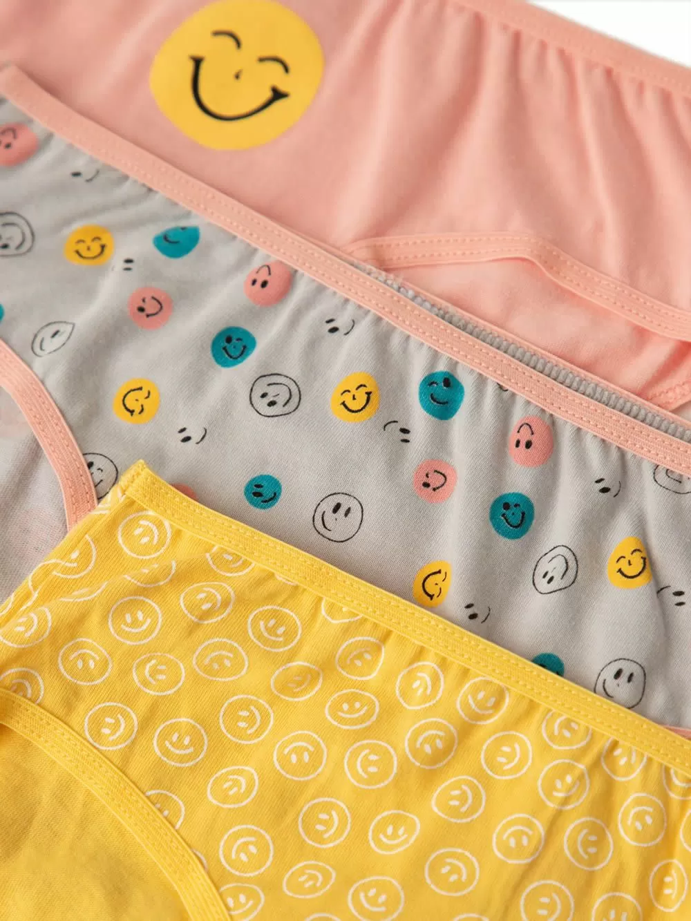 Εφηβικό Σλιπ MINERVA για Κορίτσι Smiles - 100% Αγνό Βαμβάκι - Πακέτο με 3