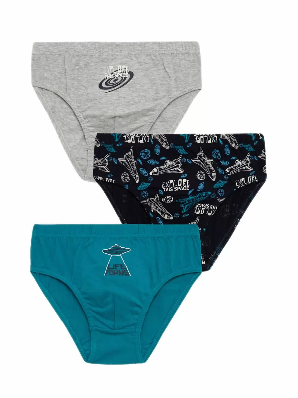 Παιδικό Σλιπ MINERVA για Αγόρι Explore - 100% Αγνό Βαμβάκι - Πακέτο με 3