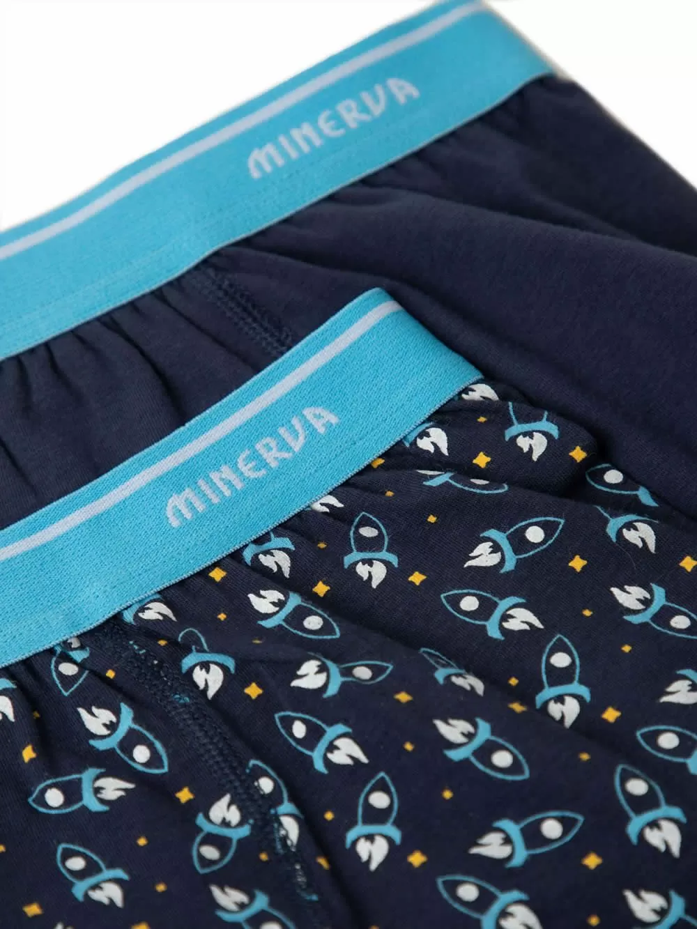 Παιδικό Boxer MINERVA για Αγόρι Rockets - Απαλό Βαμβάκι - Πακέτο με 2