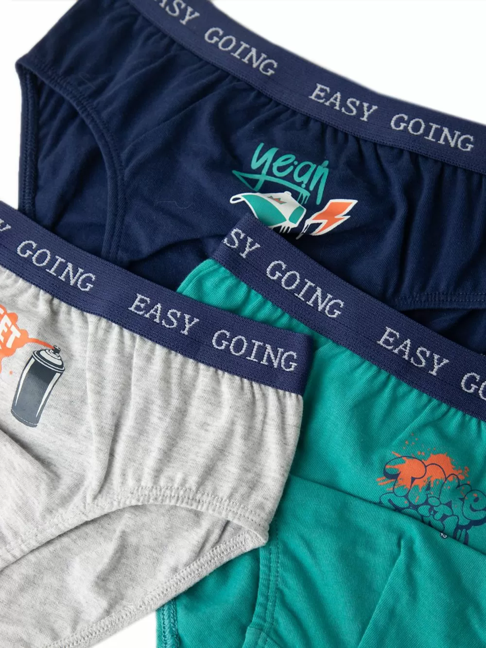 Εφηβικό Σλιπ MINERVA για Αγόρι Easy Going - 100% Αγνό Βαμβάκι - Πακέτο με 3
