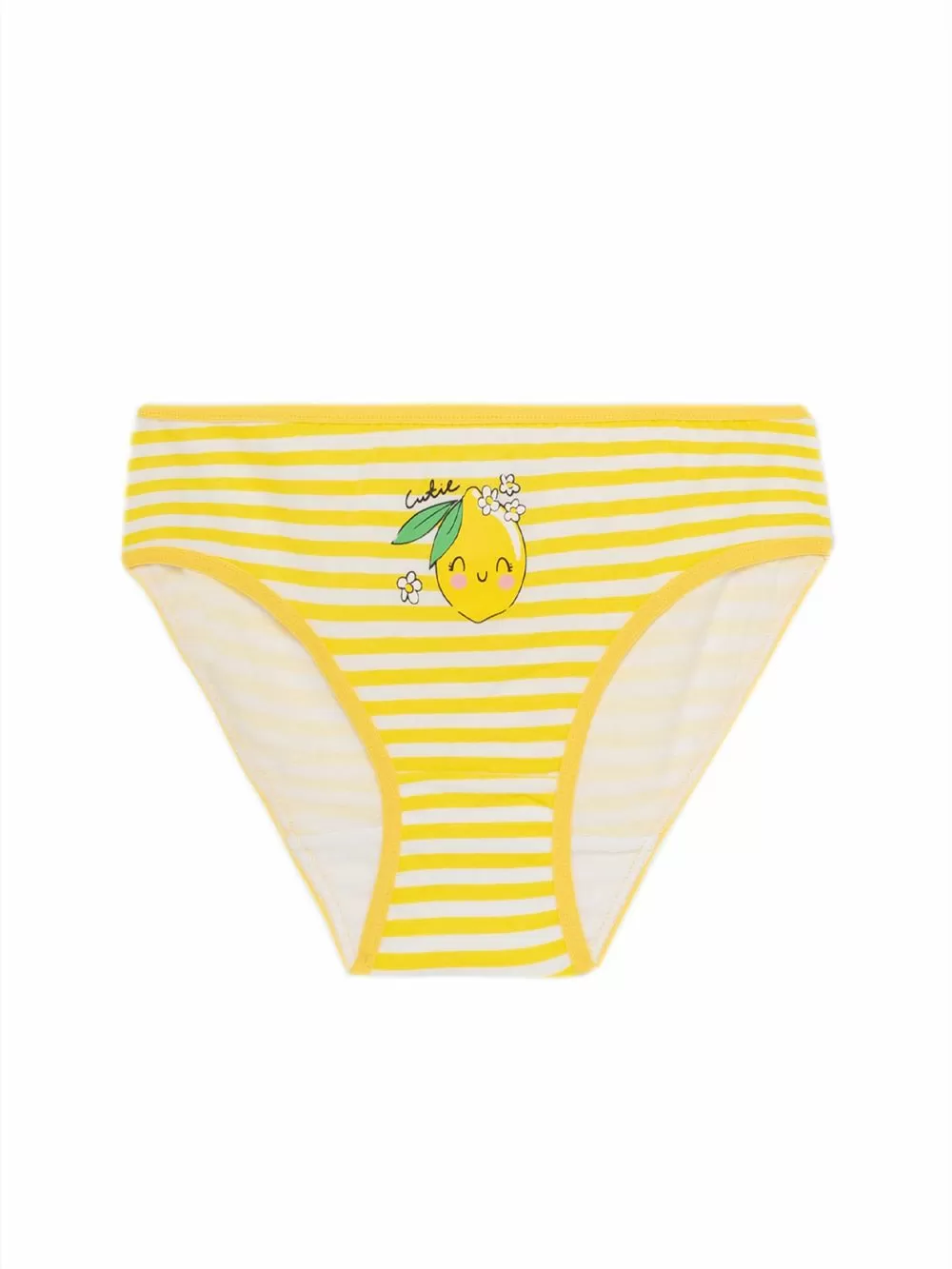 Παιδικό Σλιπ MINERVA για Κορίτσι Lemons & Flower - 100% Αγνό Βαμβάκι - Πακέτο με 3
