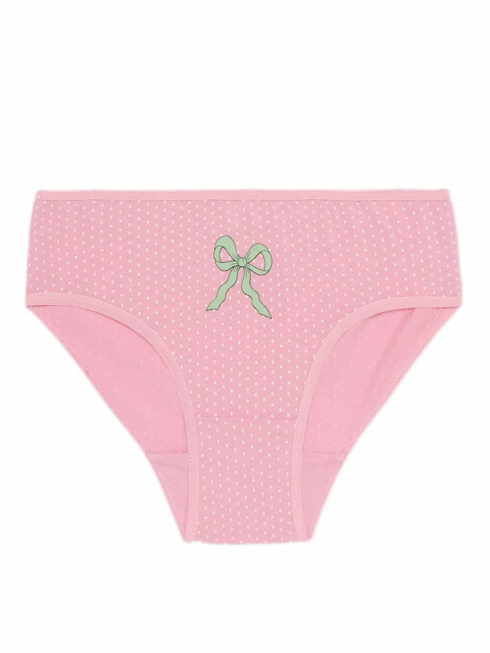 Εφηβικό Σλιπ MINERVA για Κορίτσι Bows - 100% Αγνό Βαμβάκι - Πακέτο με 3