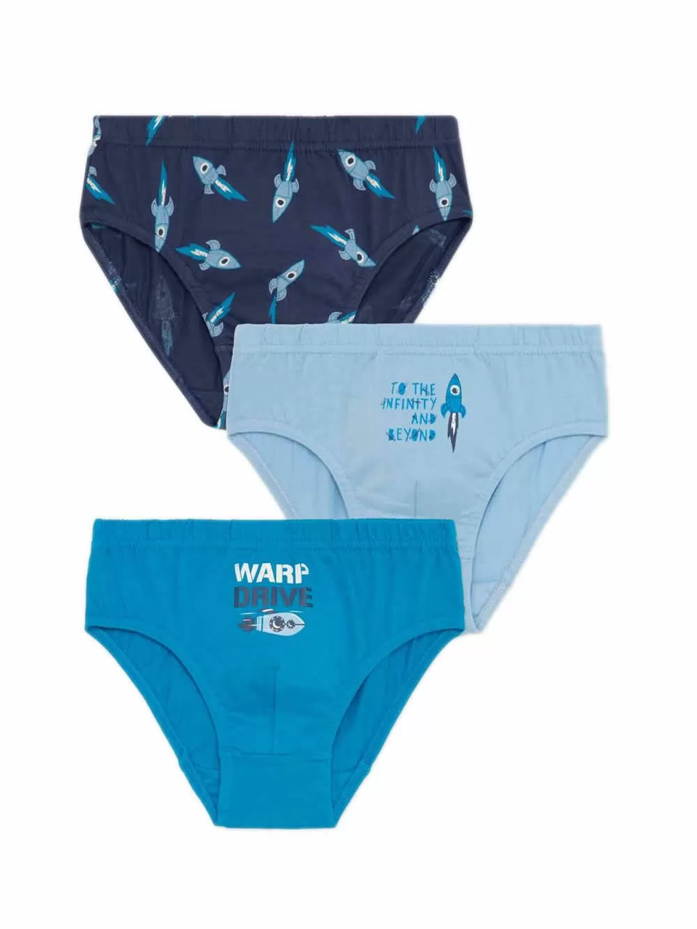 Εφηβικό Σλιπ MINERVA για Αγόρι Rockets - 100% Αγνό Βαμβάκι - Πακέτο με 3