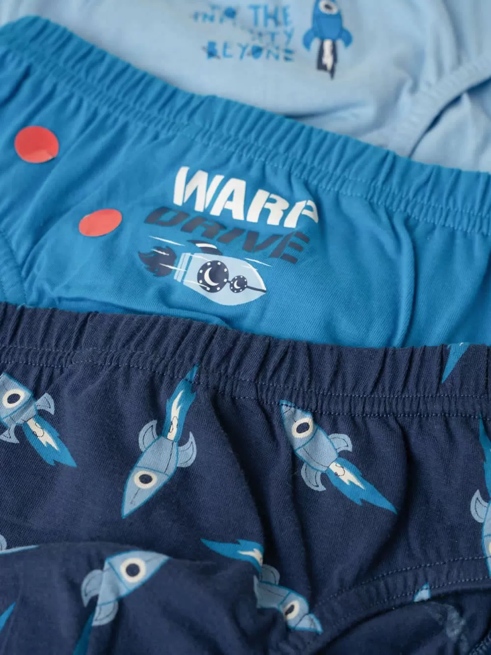 Εφηβικό Σλιπ MINERVA για Αγόρι Rockets - 100% Αγνό Βαμβάκι - Πακέτο με 3