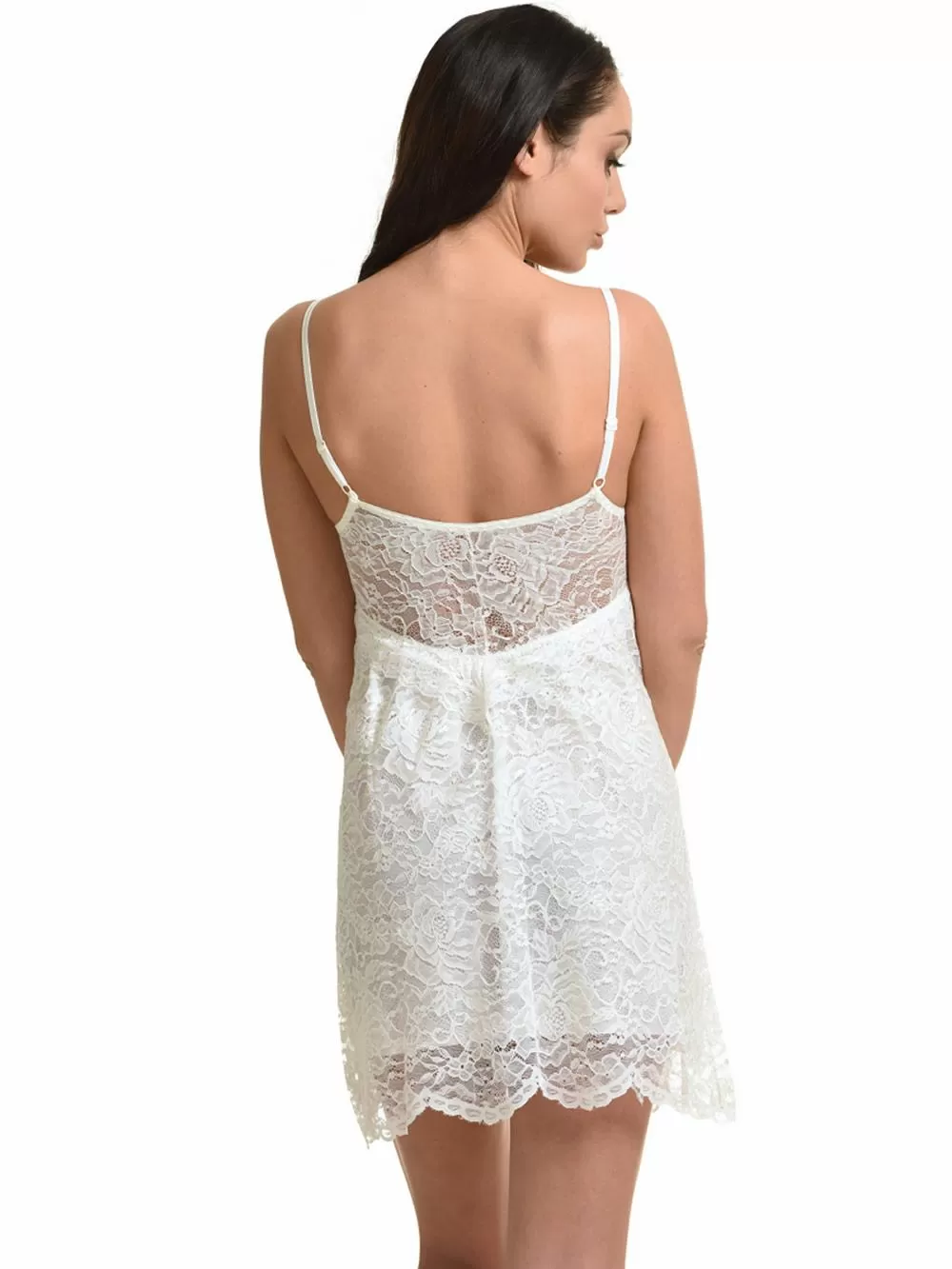 MISS ROSY Νυφικό Νυχτικό - Floral Δαντέλα - Bridal Πρόταση 