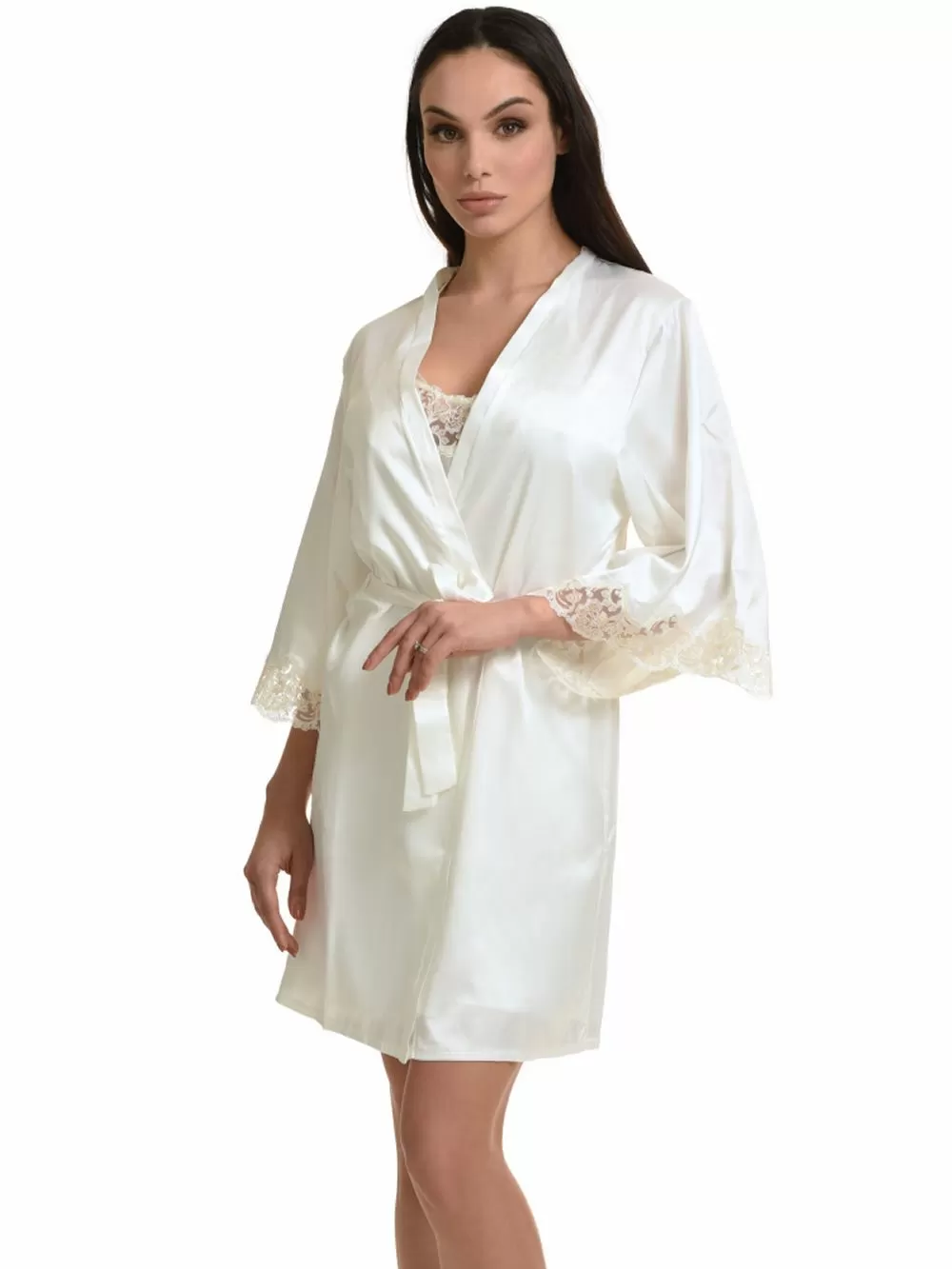 MISS ROSY Ρόμπα - Σατέν & Δαντέλα - Νυφική Πρόταση 