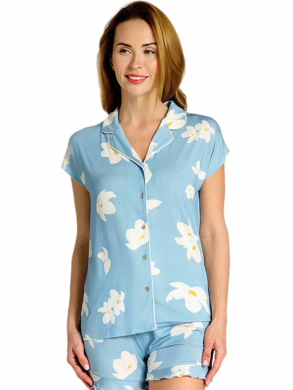 Γυναικεία Πυτζάμα MUYDEMI - 100% Βαμβακερή - Floral & Βολάν