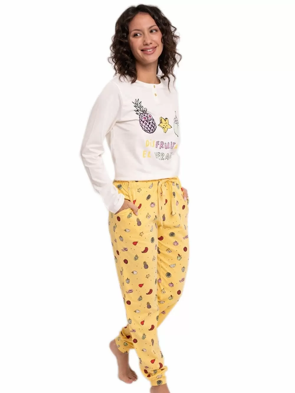 Γυναικεία Πυτζάμα Καλοκαιρινή MUYDEMI Dis Fruita - 100% Βαμβακερή