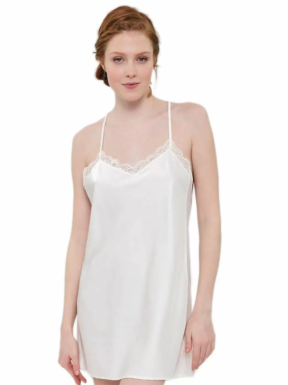 Γυναικείο Νυχτικό MUYDEMI - Απαλό Σατέν & Δαντέλα - Bridal