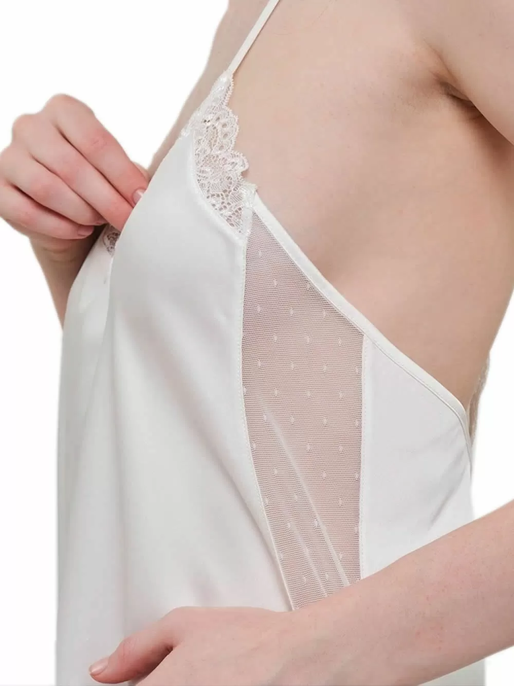 Γυναικείο Νυχτικό MUYDEMI - Απαλό Σατέν & Δαντέλα - Bridal