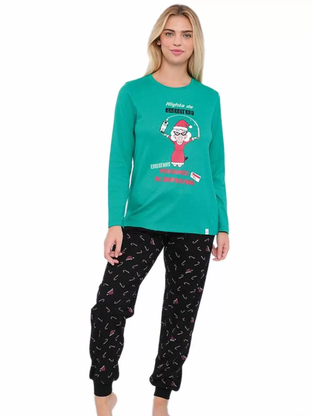 Γυναικεία Πυτζάμα MUYDEMI Christmas - 100% Βαμβακερή 