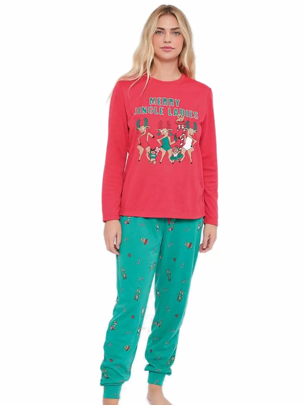 Γυναικεία Πυτζάμα MUYDEMI Merry Jingle Ladies - Ποιοτικό Βαμβάκι