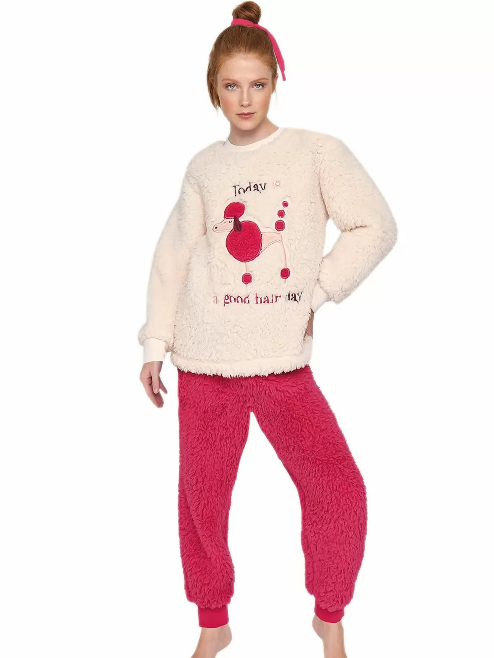 Γυναικεία Πυτζάμα MUYDEMI - Ζεστό & Απαλό Sheep Fleece