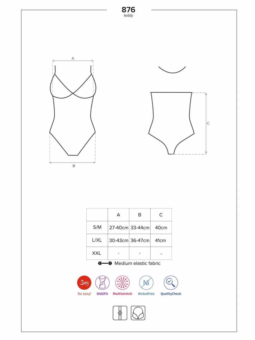 OBSESSIVE Κορμάκι 876 - Σατινέ Διαφάνεια & Dots Πουά Σχέδιο 