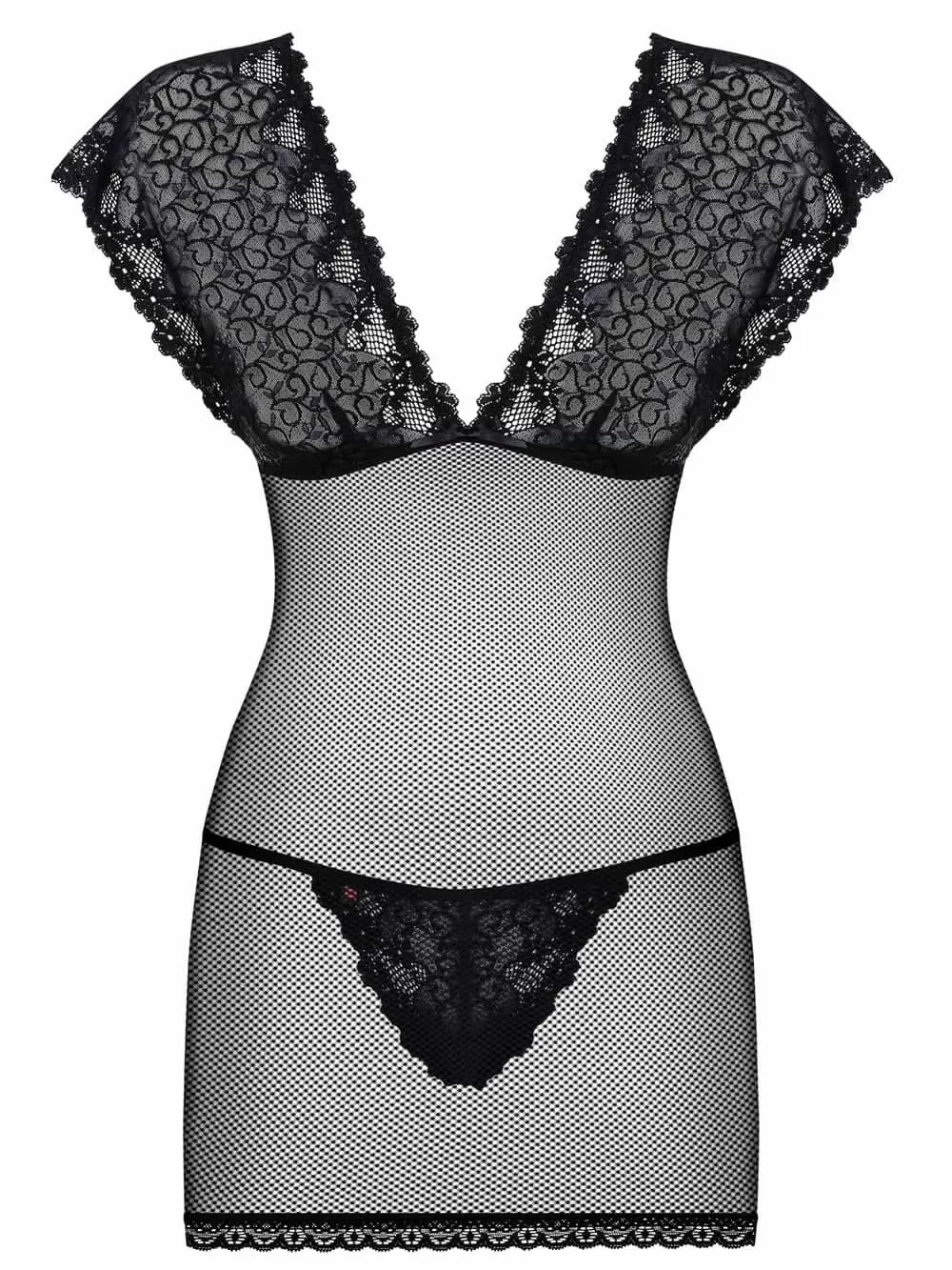 Obsessive Set Νυχτικό & String 821 - Δαντέλα & Δίχτυ 