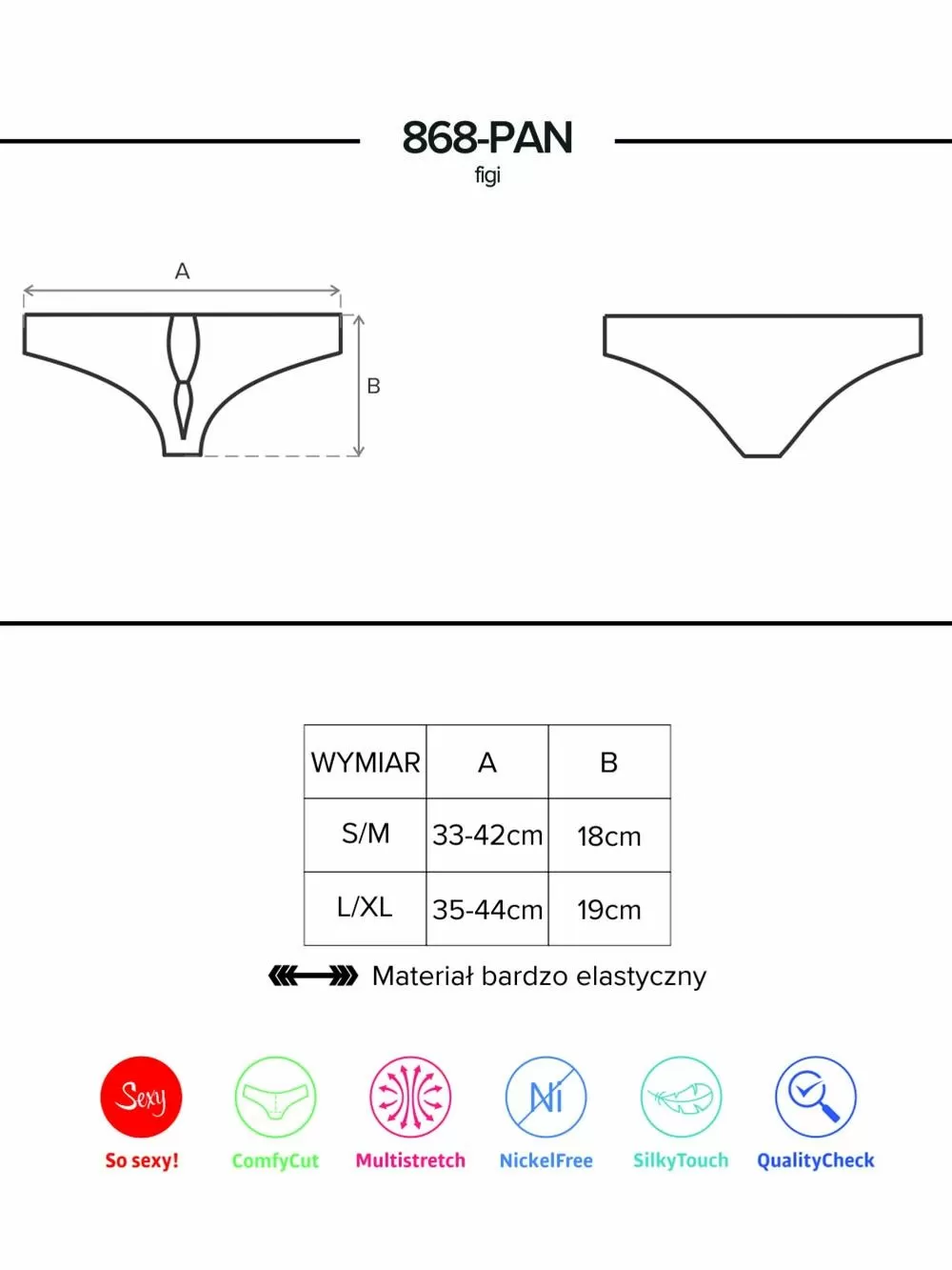 OBSESSIVE Brazilian 868 - Σατέν & Διαφάνεια - Ανοίγματα