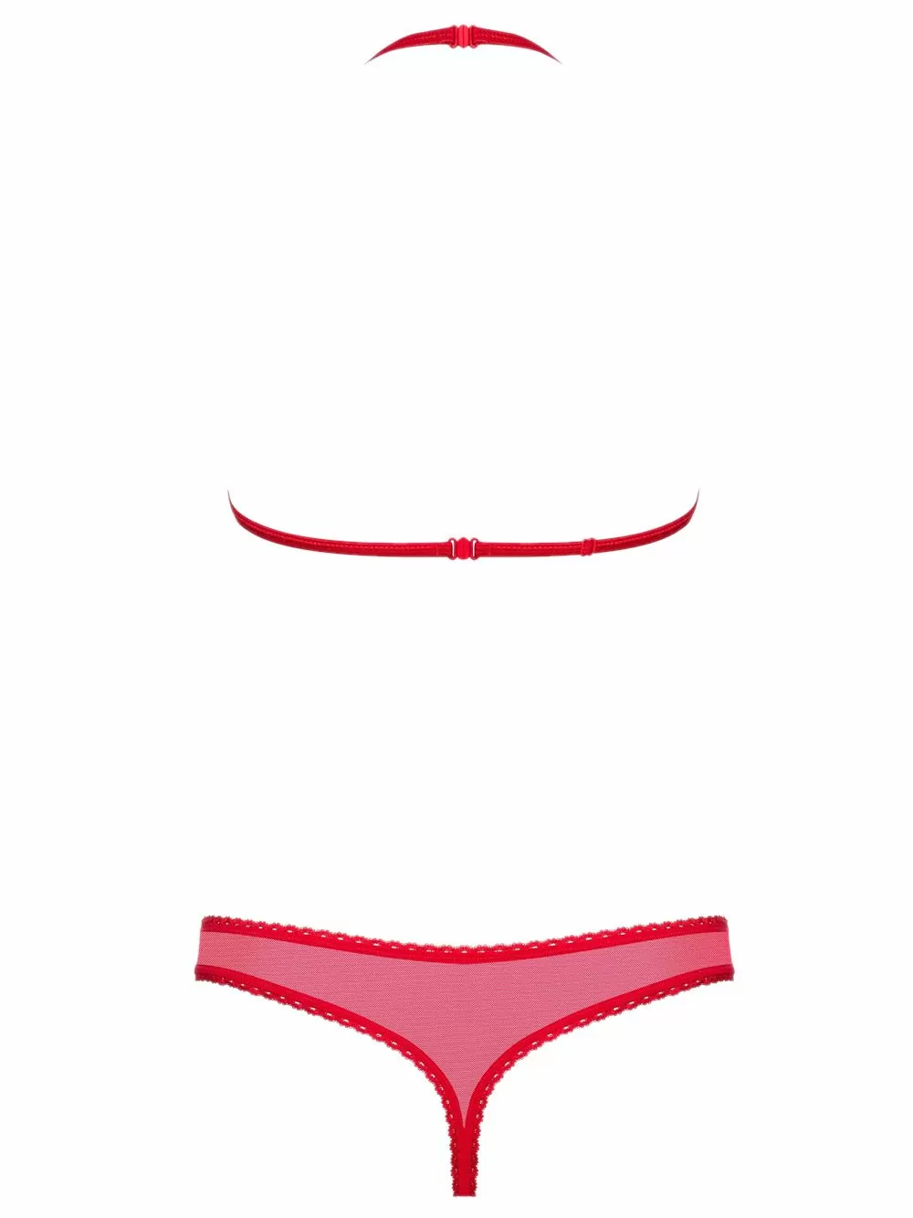 Obsessive Set 870 Σουτιέν & Brazilian String - Σατινέ Διαφάνεια & Δαντέλα 