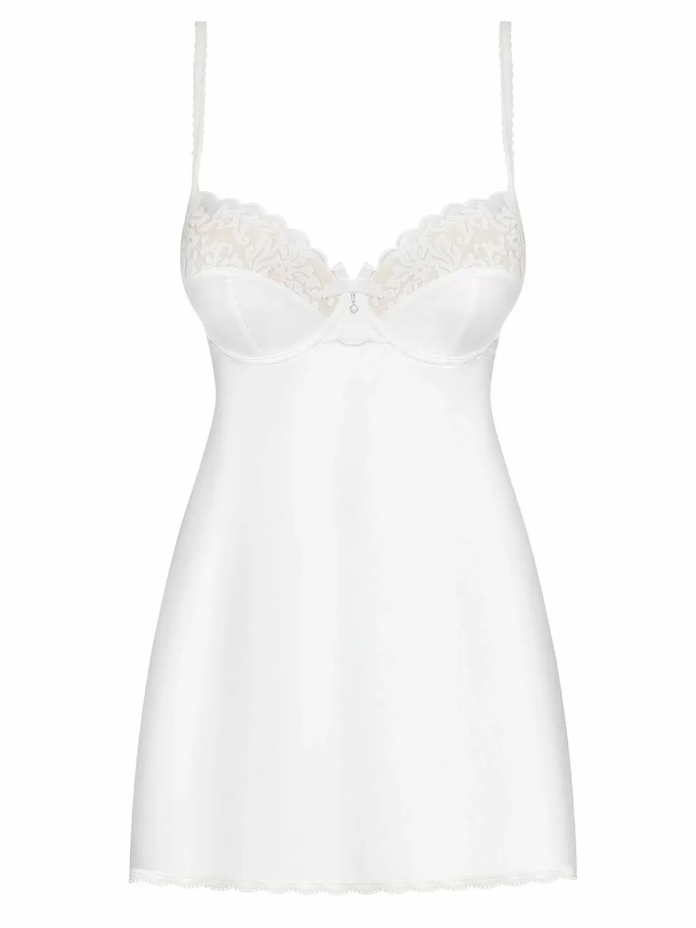 OBSESSIVE 871 Νυχτικό & String - Push Up - Σατέν & Δαντέλα - Bridal