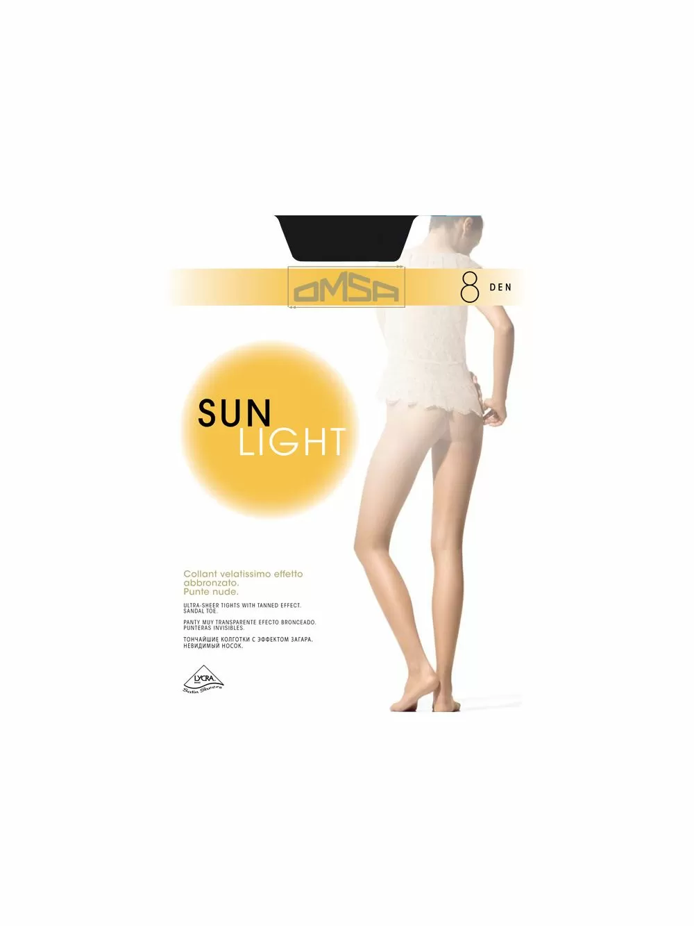 Καλσόν OMSA Sun Light 8 - Αόρατο Διάφανο Lycra - Κατάλληλο για πέδιλο