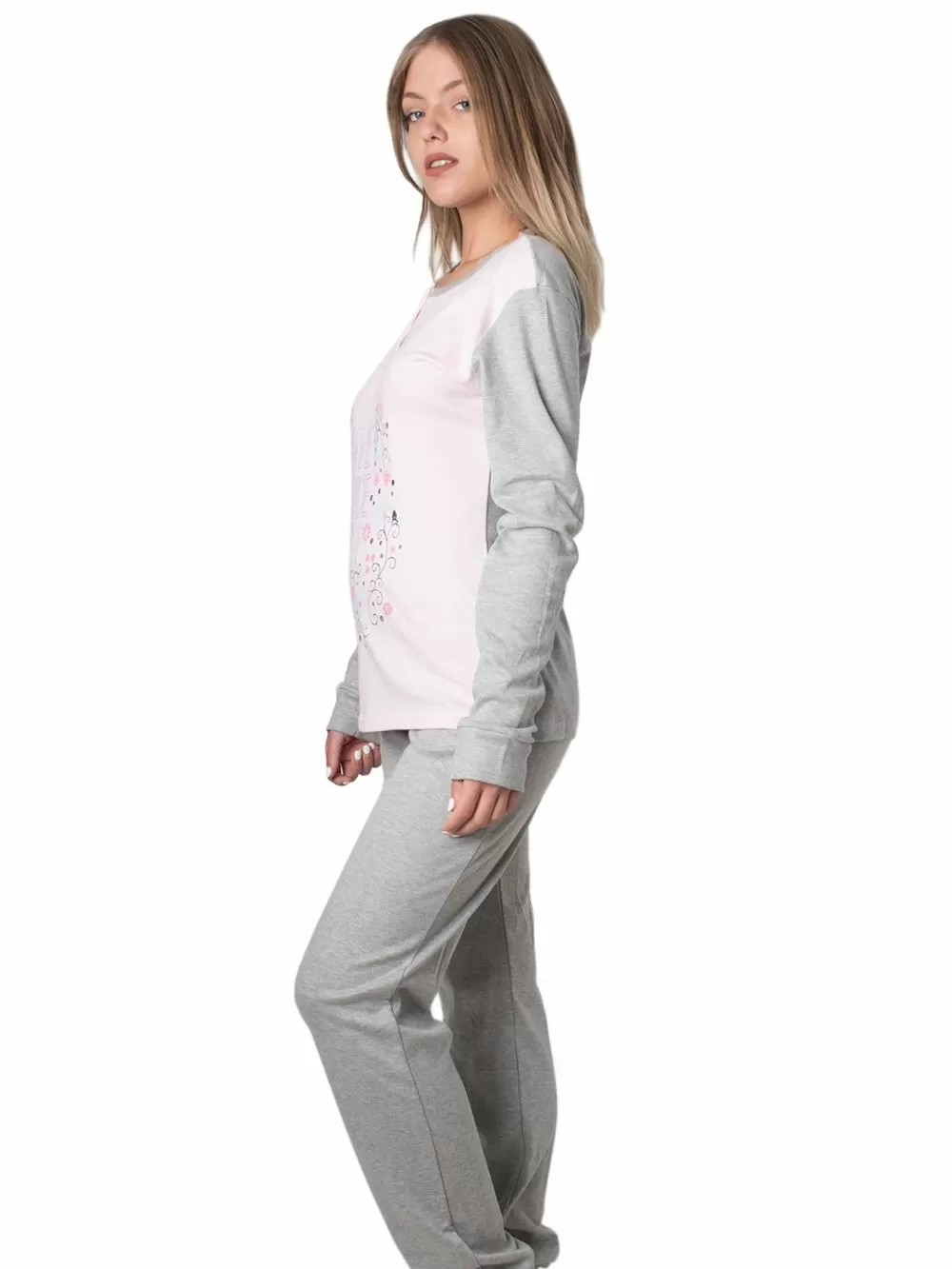 Πυτζάμα Homewear Point Service με Κουμπιά - 100% Βαμβάκι Interlock 