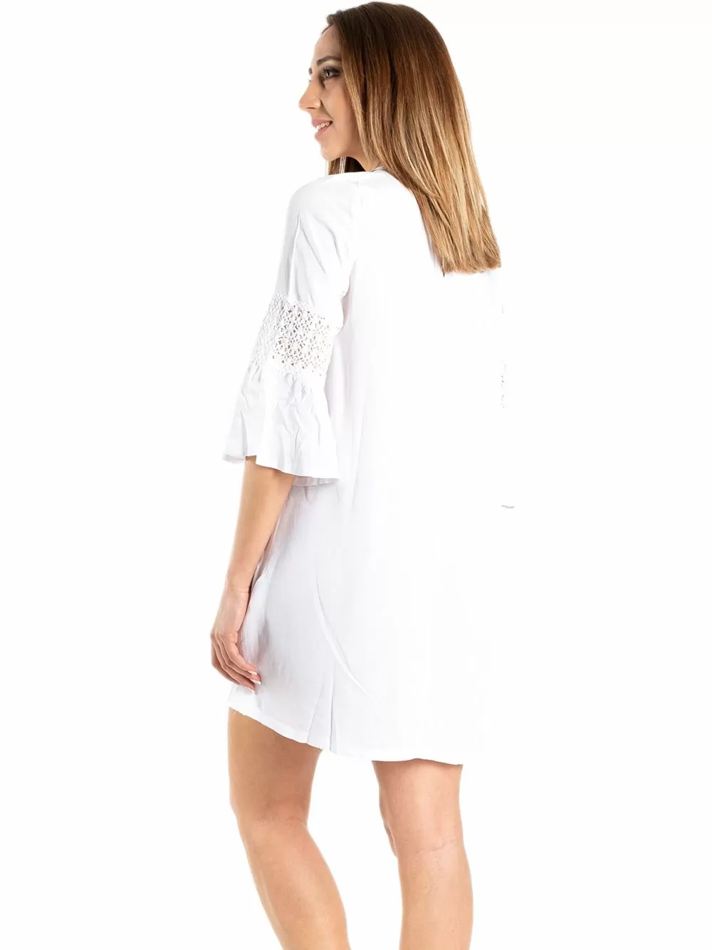 Φόρεμα Beachwear RACHEL - Αέρινο Ύφασμα - Σχέδιο Κέντημα