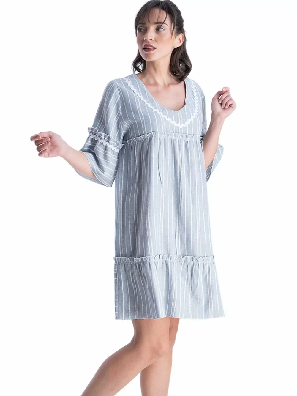 Καφτάνι RACHEL - Αέρινο Viscose - Lurex Σχέδιο 