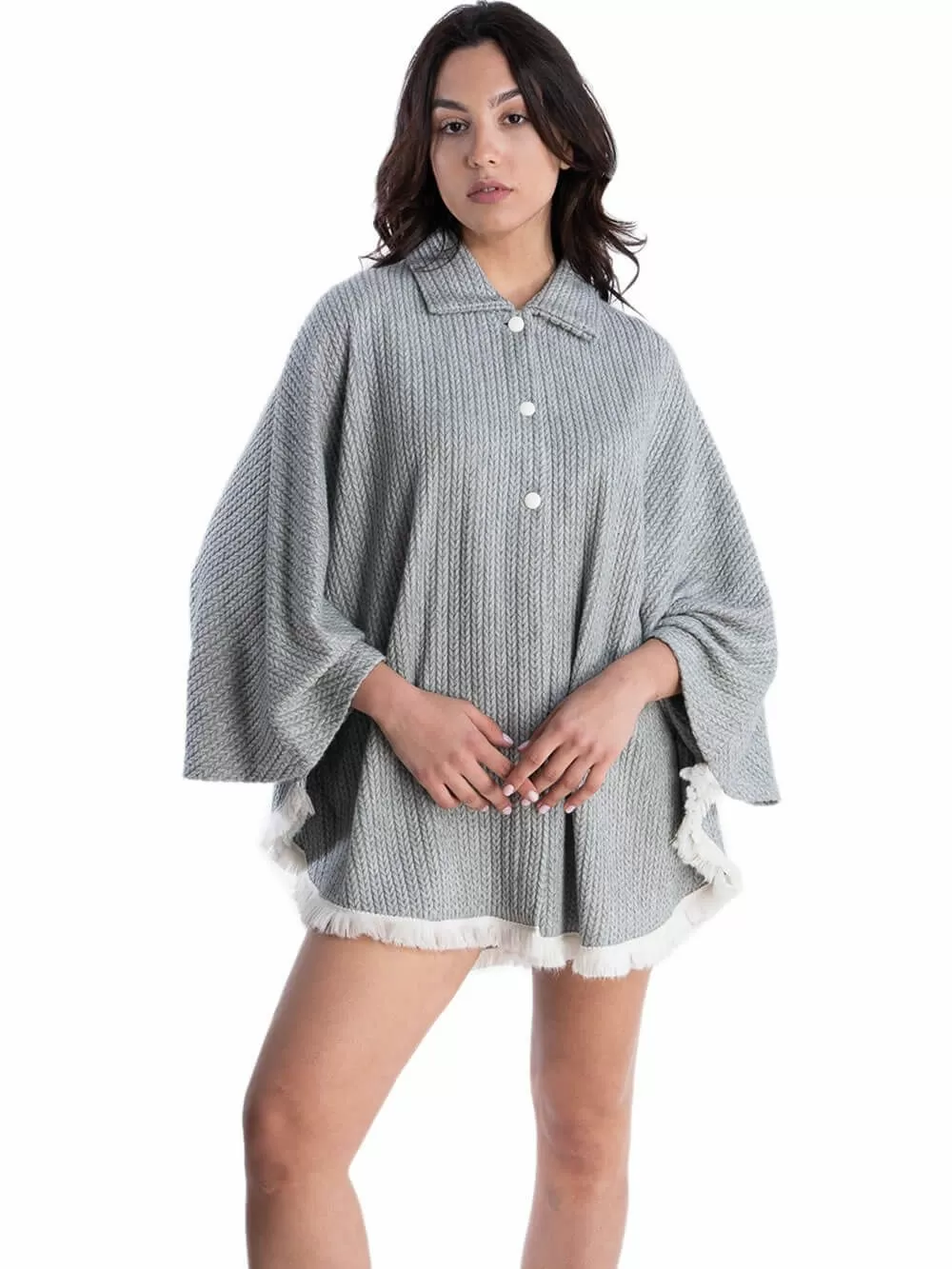 Γυναικεία Κάπα RACHEL - Extra Ζεστή - Πλεκτό Σχέδιο