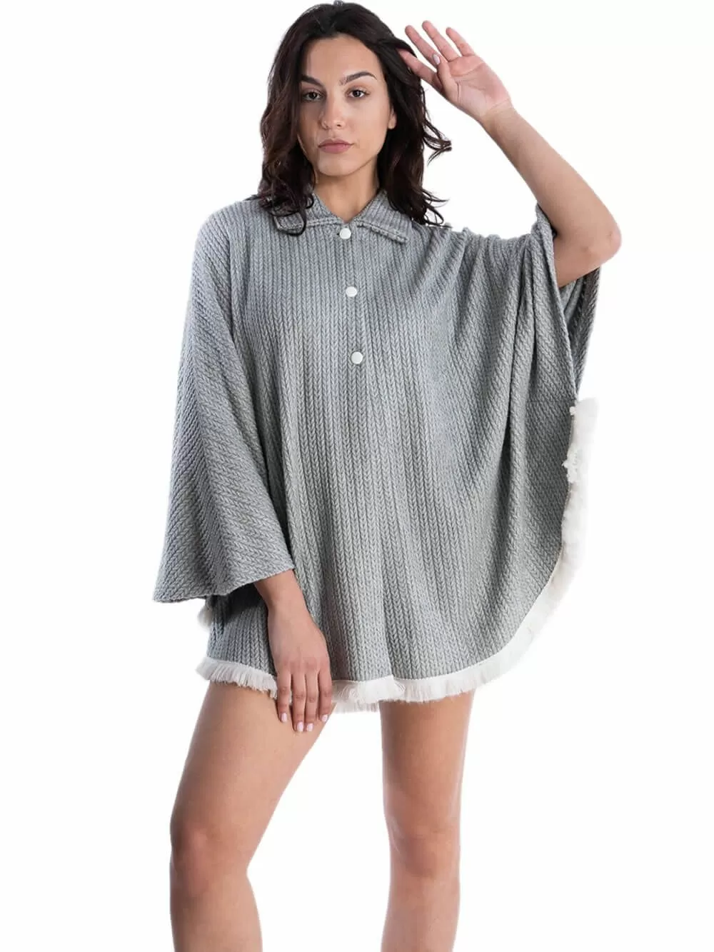 Γυναικεία Κάπα RACHEL - Extra Ζεστή - Πλεκτό Σχέδιο