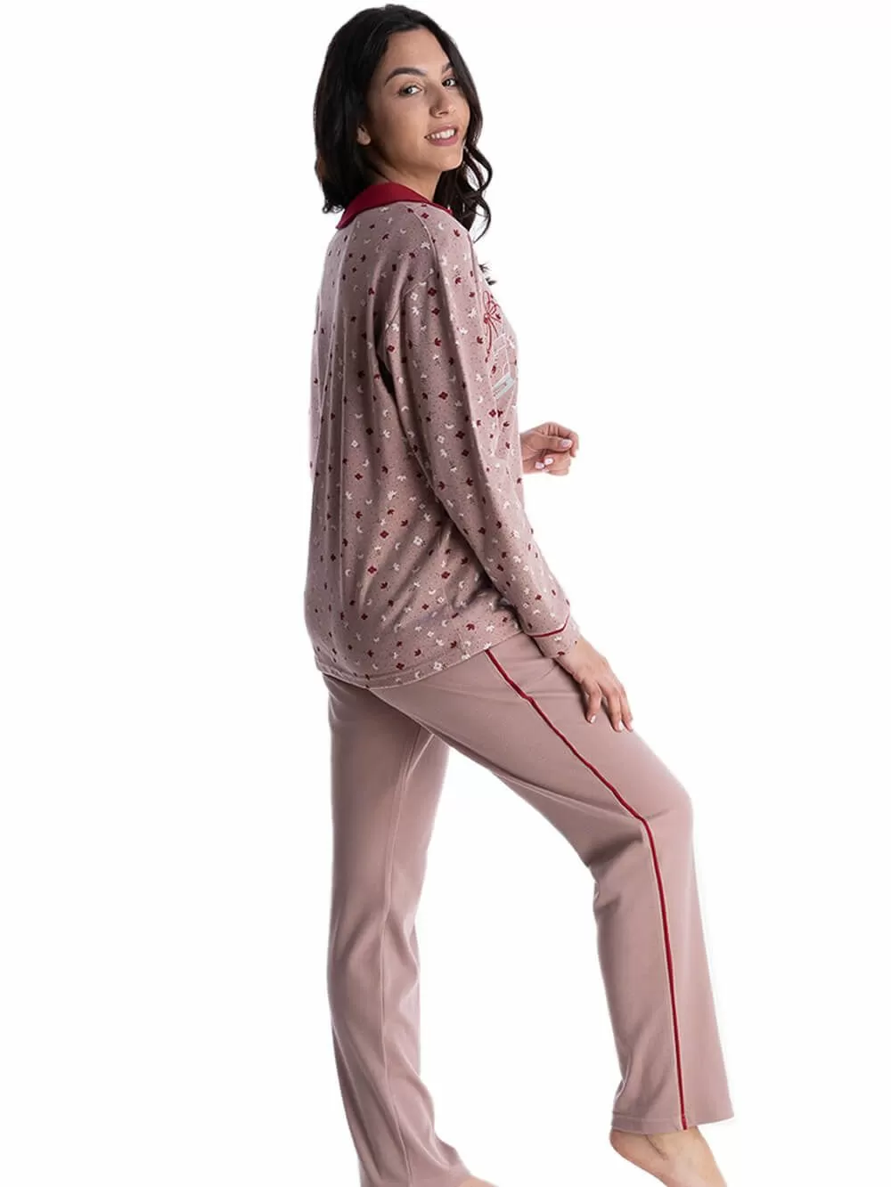 Πυτζάμα Γυναικεία RACHEL - Γεμάτο Βαμβάκι- Σχέδιο & Κουμπιά 