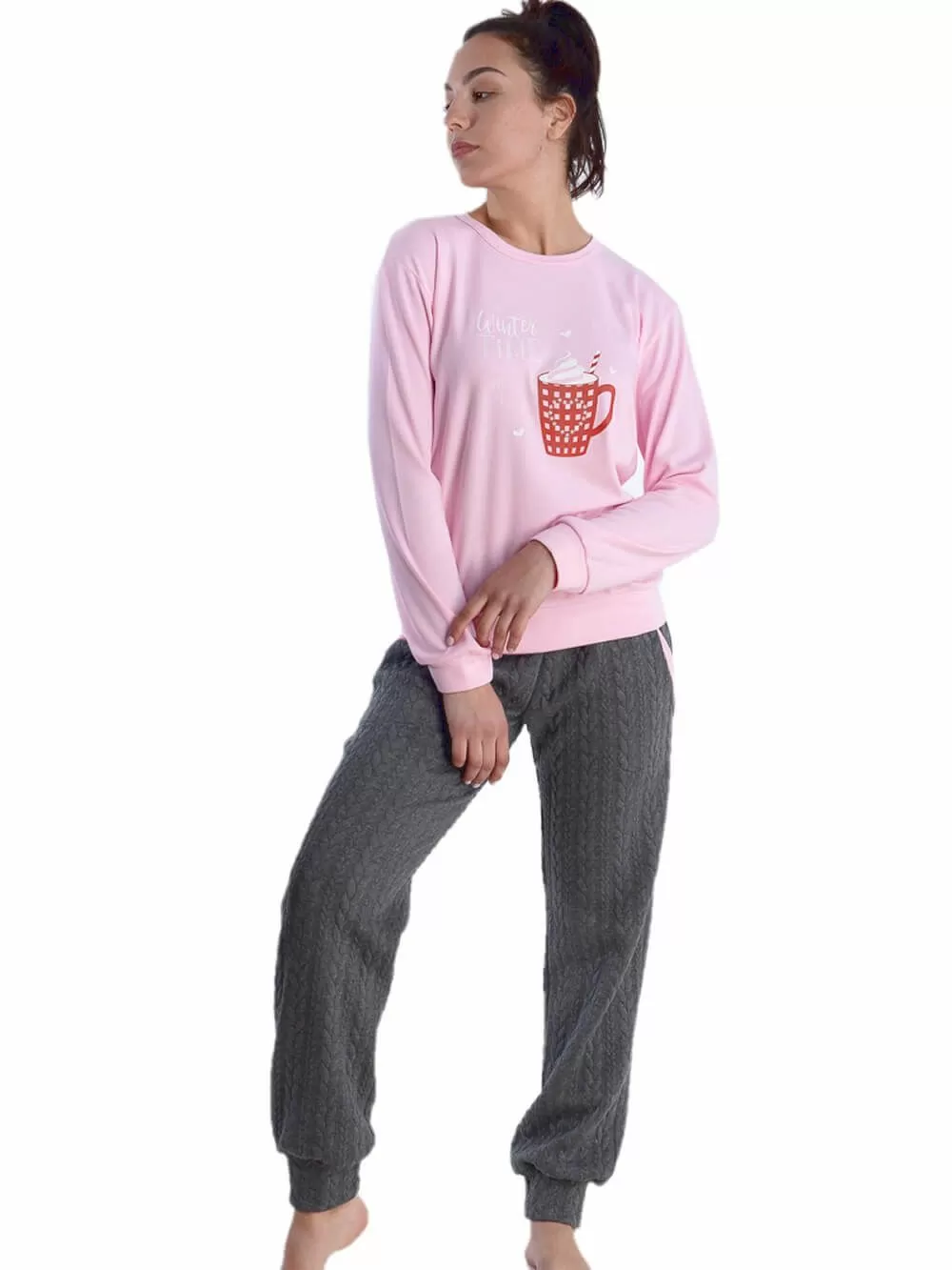 Φόρμα Πυτζάμα Γυναικεία RACHEL - Γεμάτο Βαμβάκι & Fleece 