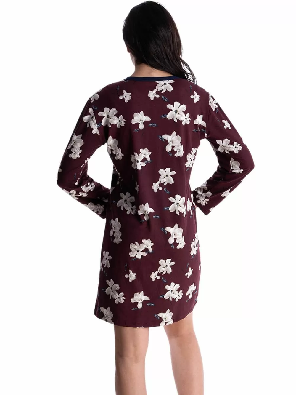 Νυχτικό RACHEL - Απαλό Viscose - Floral Σχέδιο & Κουμπιά