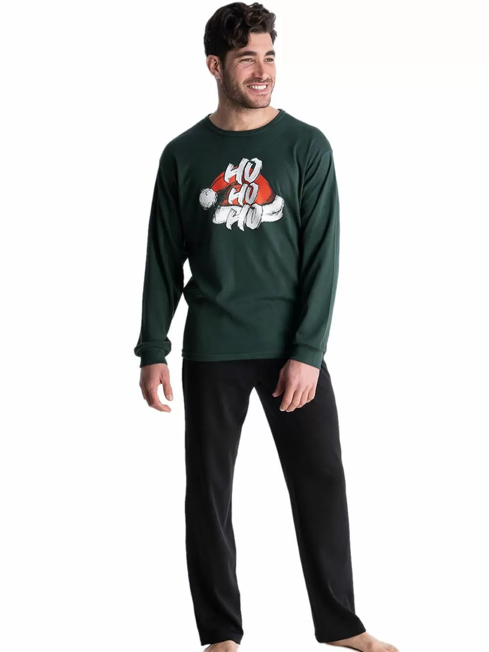 Ανδρική Πυτζάμα RACHEL Ho Ho Ho - Γεμάτο Βαμβάκι 
