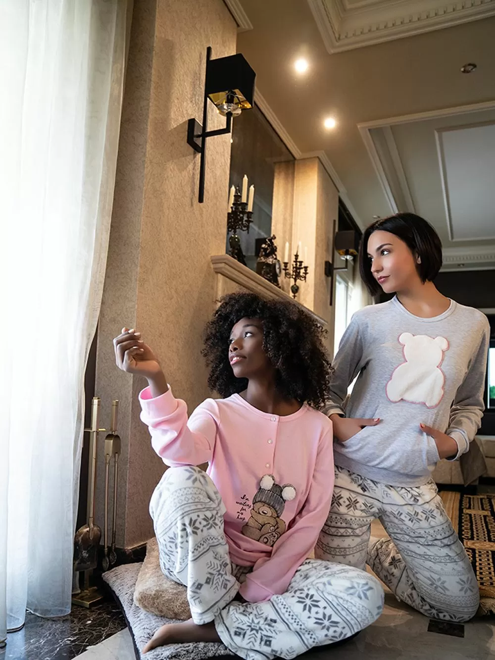 Πυτζάμα Γυναικεία RACHEL Teddy Bear - Ποιοτικό Βαμβάκι - Νέα Μαμά 