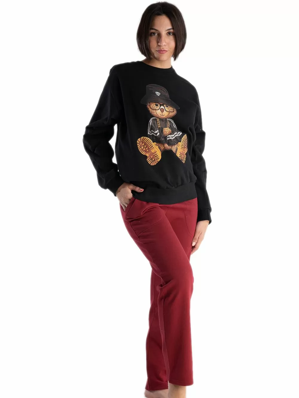 Γυναικεία Πυτζάμα RACHEL -  Ποιοτικό Βαμβάκι - Φούτερ Επένδυση